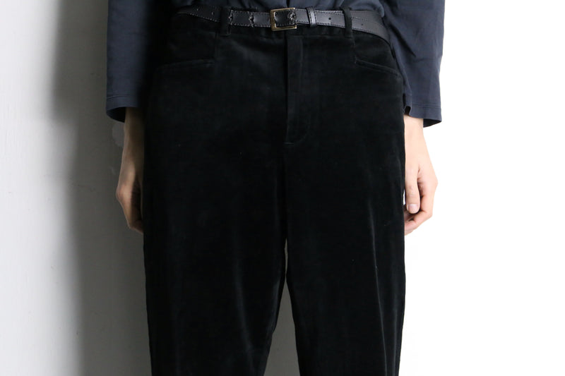 00's "GAP" black velour straight slacks