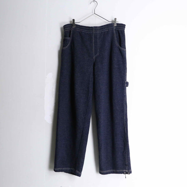 navy color stitch design sweat pants