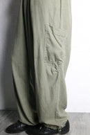 light green linen wide easy cargo pants