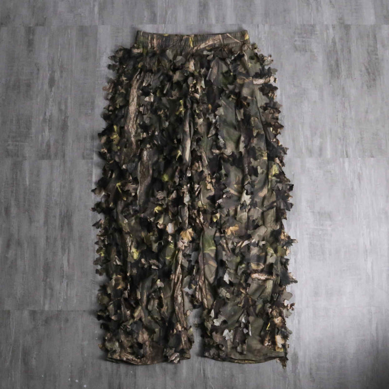 2000s 3D leaf fringe ghillie pants