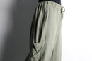 light green linen wide easy cargo pants
