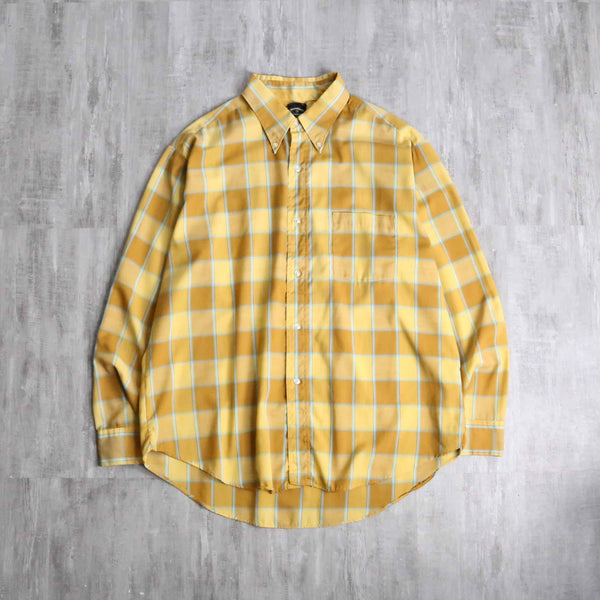 “TOWN CRAFT” 70’s mustard yellow check shirt
