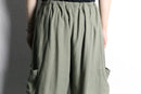 light green linen wide easy cargo pants
