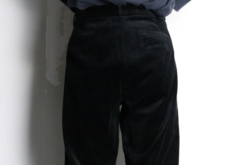 00's "GAP" black velour straight slacks