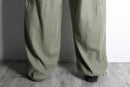 light green linen wide easy cargo pants