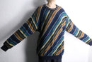 “TUNDRA” diagonal stripe gradation knit