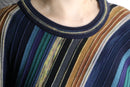 “TUNDRA” diagonal stripe gradation knit