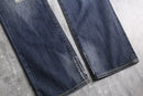 “ARMANI JEANS” fade indigo damage denim pants