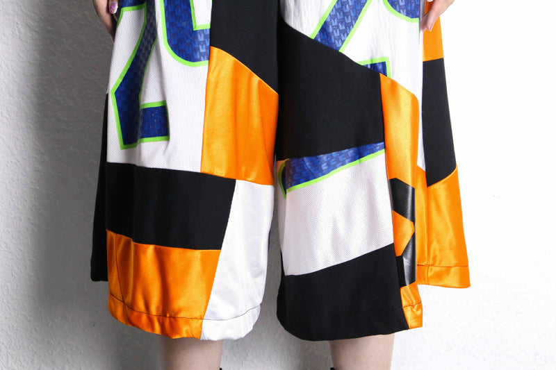 "Re:make" sweat×track three-quarter HAKAMA pants
