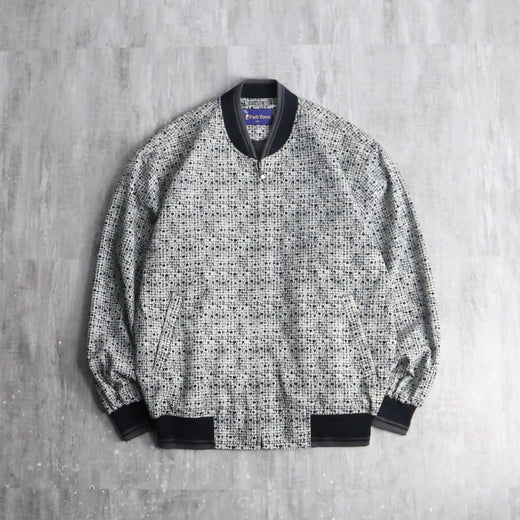 abstract pattern bomber jacket