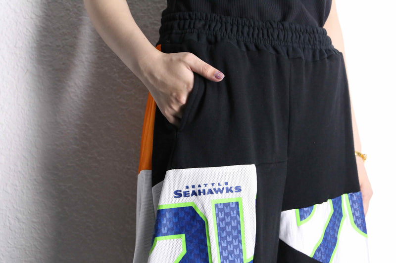 "Re:make" sweat×track three-quarter HAKAMA pants
