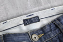 “ARMANI JEANS” fade indigo damage denim pants