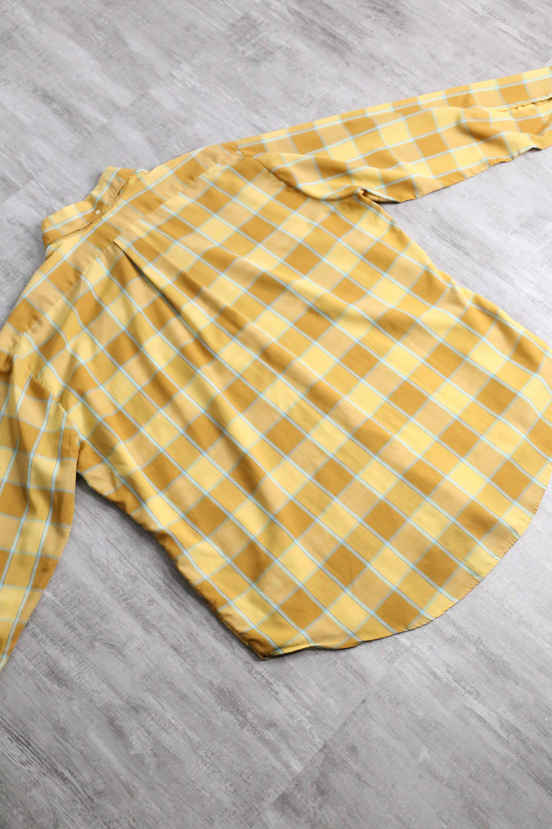 “TOWN CRAFT” 70’s mustard yellow check shirt