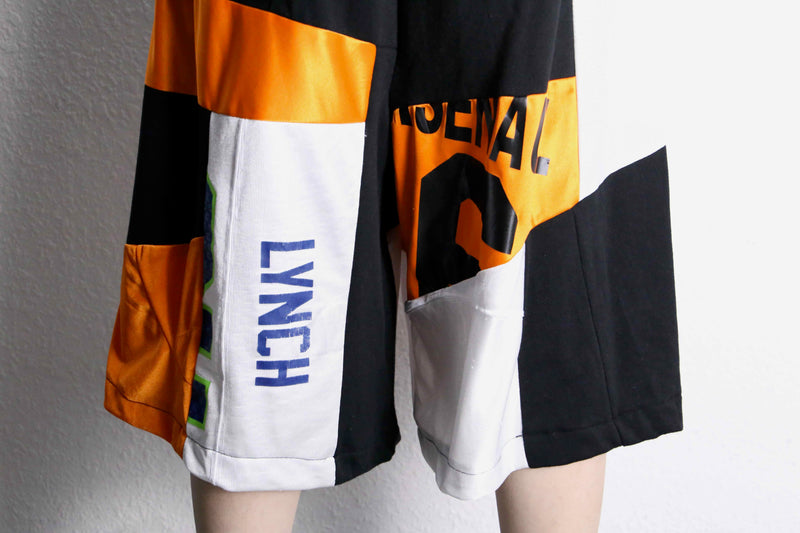 "Re:make" sweat×track three-quarter HAKAMA pants
