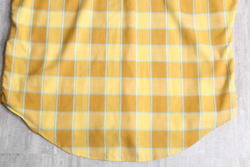 “TOWN CRAFT” 70’s mustard yellow check shirt