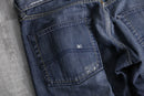 “ARMANI JEANS” fade indigo damage denim pants