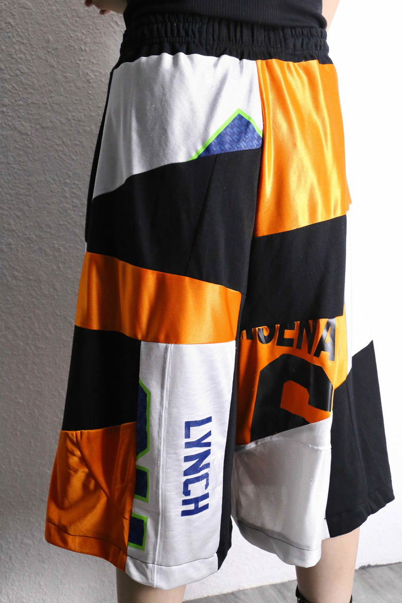 "Re:make" sweat×track three-quarter HAKAMA pants
