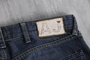 “ARMANI JEANS” fade indigo damage denim pants