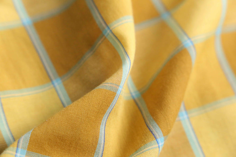 “TOWN CRAFT” 70’s mustard yellow check shirt