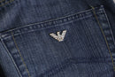 “ARMANI JEANS” fade indigo damage denim pants