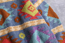 "STRUCTURE" colorful ethnic pattern cotton knit