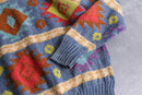 "STRUCTURE" colorful ethnic pattern cotton knit