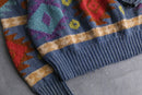 "STRUCTURE" colorful ethnic pattern cotton knit