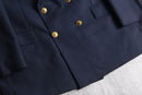 “Pierre Cardin” navy double breasted blazer