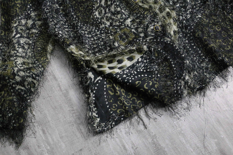 1980-90s leopard shaggy shirt
