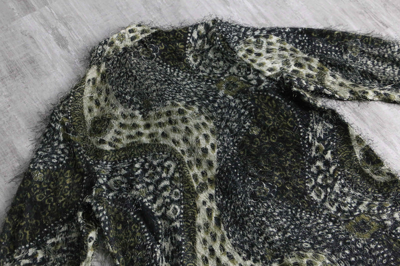 1980-90s leopard shaggy shirt
