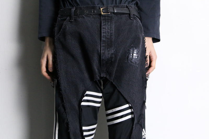 “Re:make” track×denim docking pants