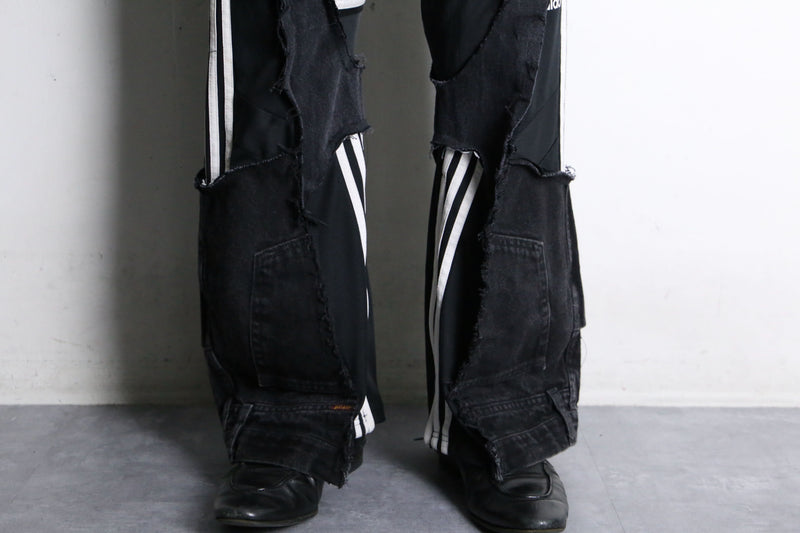 “Re:make” track×denim docking pants