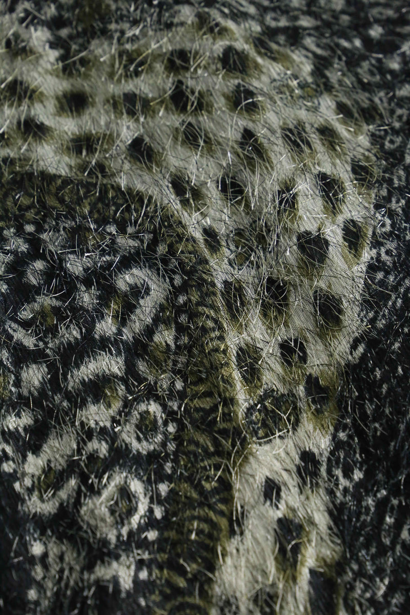 1980-90s leopard shaggy shirt