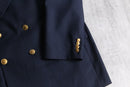 “Pierre Cardin” navy double breasted blazer