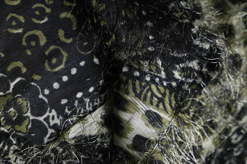 1980-90s leopard shaggy shirt