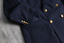 “Pierre Cardin” navy double breasted blazer