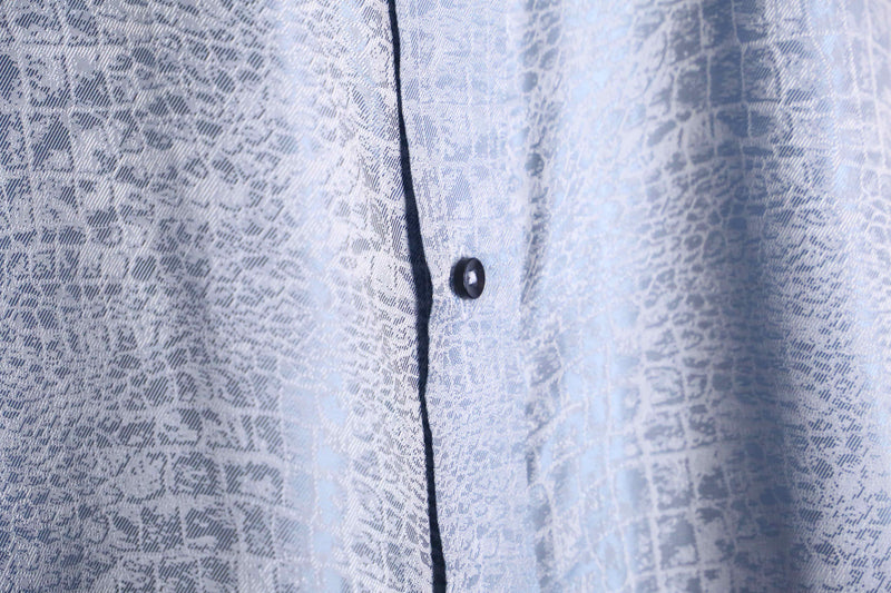 metallic gray python pattern L/S shirt
