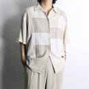 patchwork motif design s/s shirt