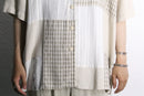 patchwork motif design s/s shirt