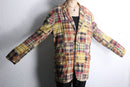 "J.CREW"oversized patchwork check jacket