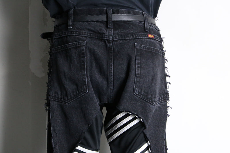 “Re:make” track×denim docking pants