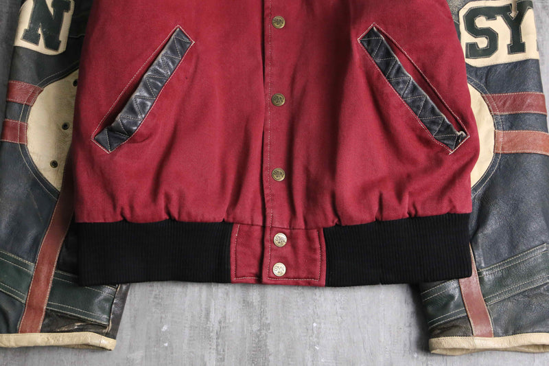 black × red stadium jacket