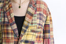 "J.CREW"oversized patchwork check jacket