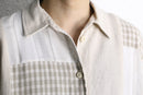 patchwork motif design s/s shirt