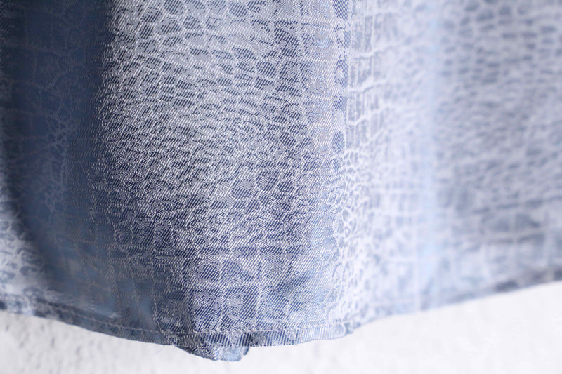 metallic gray python pattern L/S shirt