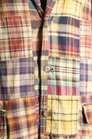 "J.CREW"oversized patchwork check jacket