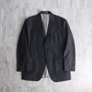 “Ermenegild Zegna” gray stripe single tailored jacket