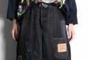 Re:make patchwork design buggy denim pants