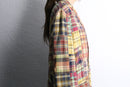 "J.CREW"oversized patchwork check jacket