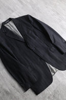 “Ermenegild Zegna” gray stripe single tailored jacket